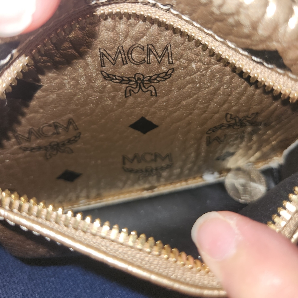 Mcm Champagne Gold Leather Backpack Gem